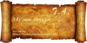 Tömpe Attila névjegykártya