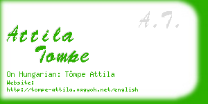 attila tompe business card
